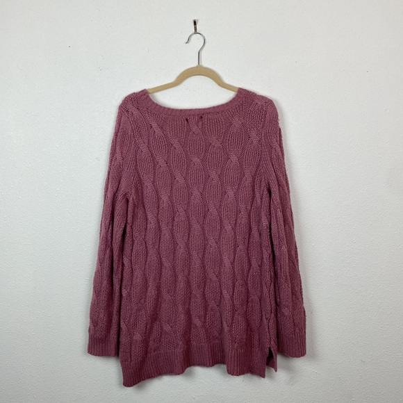 Maurices | Pink Mauve Chunky Knit Sweater XL - Picture 8 of 8